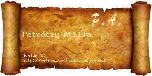 Petróczy Attila névjegykártya